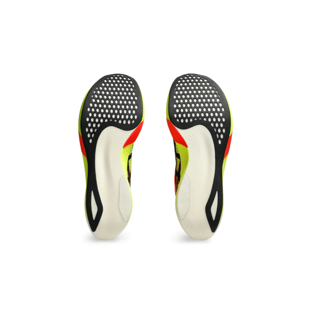 ASICS Mestaspeed Ededge Paris Safety Yellow Black sneakers top view