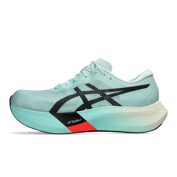 ASICS Metaspeed Edge Paris Illuminate Mint Black running shoes on feet Dubai