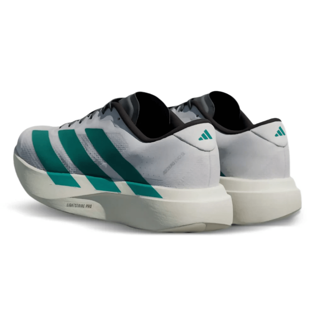 Adidas AdiZero EVO SL Cloud White Pure Teal sneakers upper detail