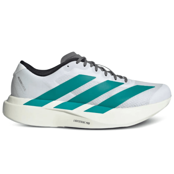 Adidas AdiZero EVO SL Cloud White Pure Teal sneakers side profile