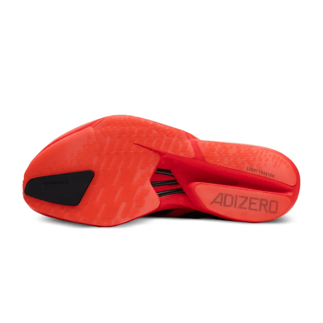 Adidas Adizero Adios Pro 4 M Lucid Red Core Black Lucid Red running shoes heel view