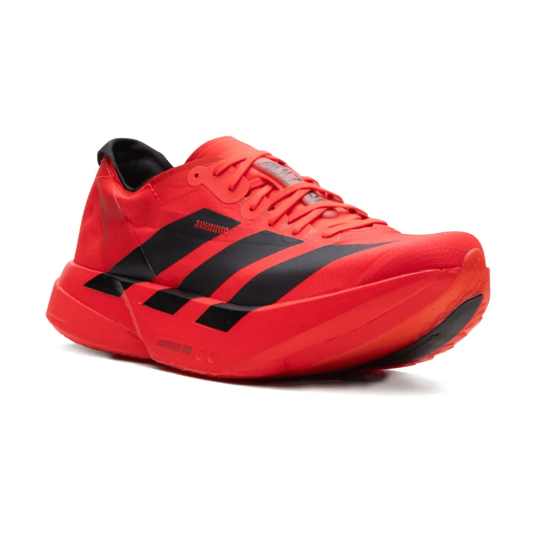 Adidas Adizero Adios Pro 4 M Lucid Red Core Black Lucid Red running shoes upper detail
