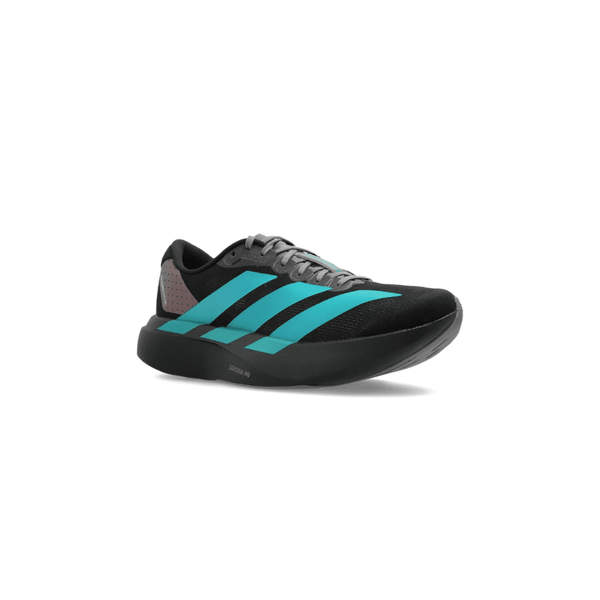 adidas Adizero Evo SL Core Black Pure Teal Grey Four sneakers on feet Dubai