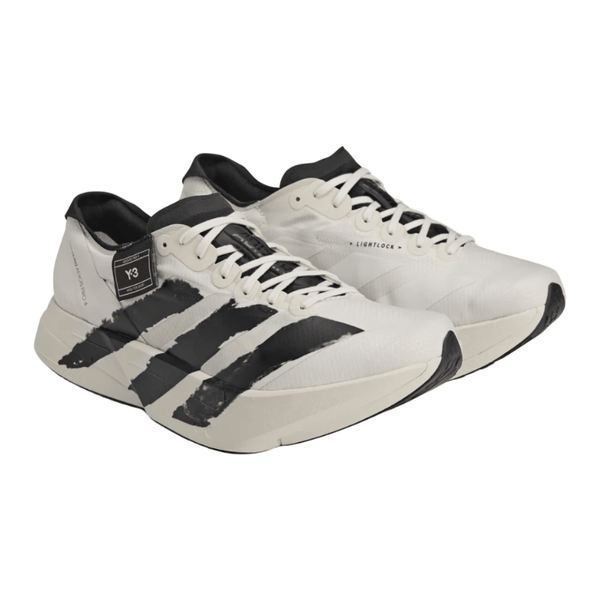 adidas Y-3 Adizero Adios Pro 4 Beige Orbit Grey sneakers on feet Dubai