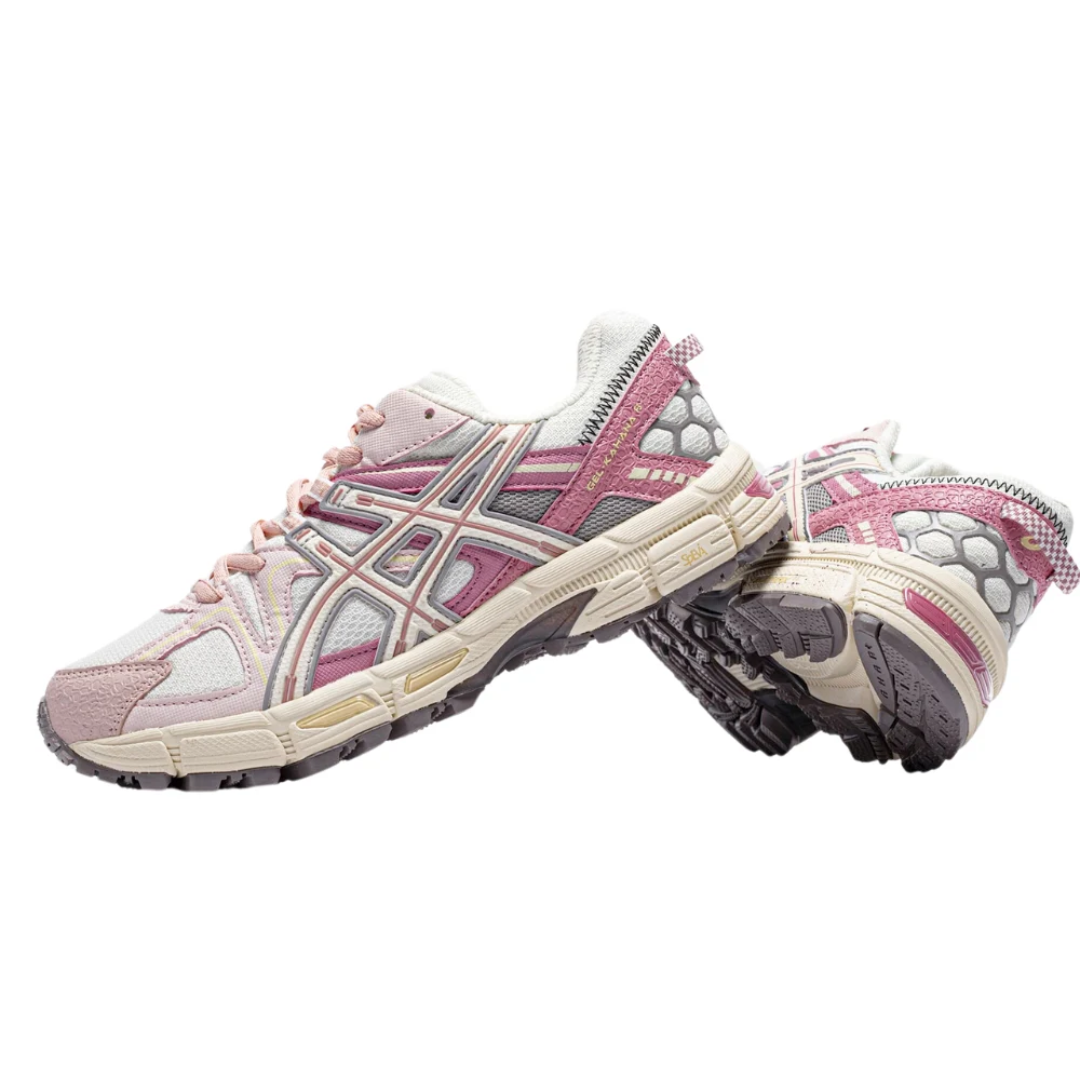 ASICS Gel-Kahana 8 White Pink sneakers heel view