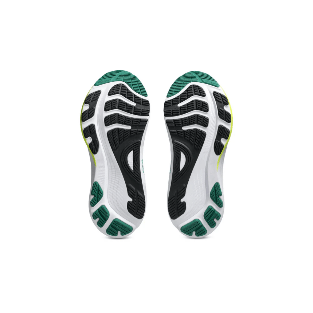 ASICS Gel-Kayano 32 Black Jasper Green sneakers upper detail