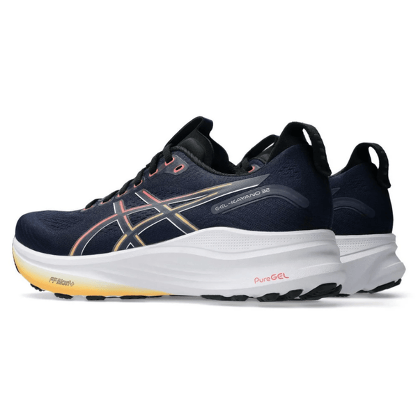 ASICS Gel-Kayano 32 Midnight Black sneakers on feet Dubai