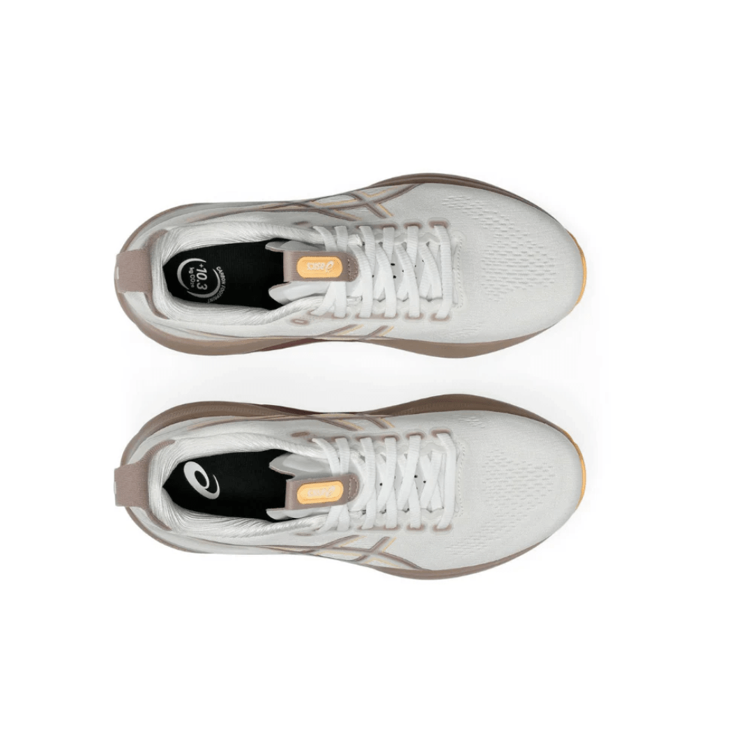ASICS Gel-Kayano 32 White Orange Glow sneakers upper detail