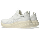 ASICS Gel-Nimbus 26 White Off White running shoes on feet Dubai
