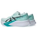 ASICS Magic Speed 4 Soothing Sea Black running shoes on feet Dubai