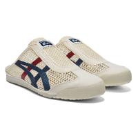 ASICS Mexico 66 Sabot Cream Mako Blue sneakers on feet Dubai