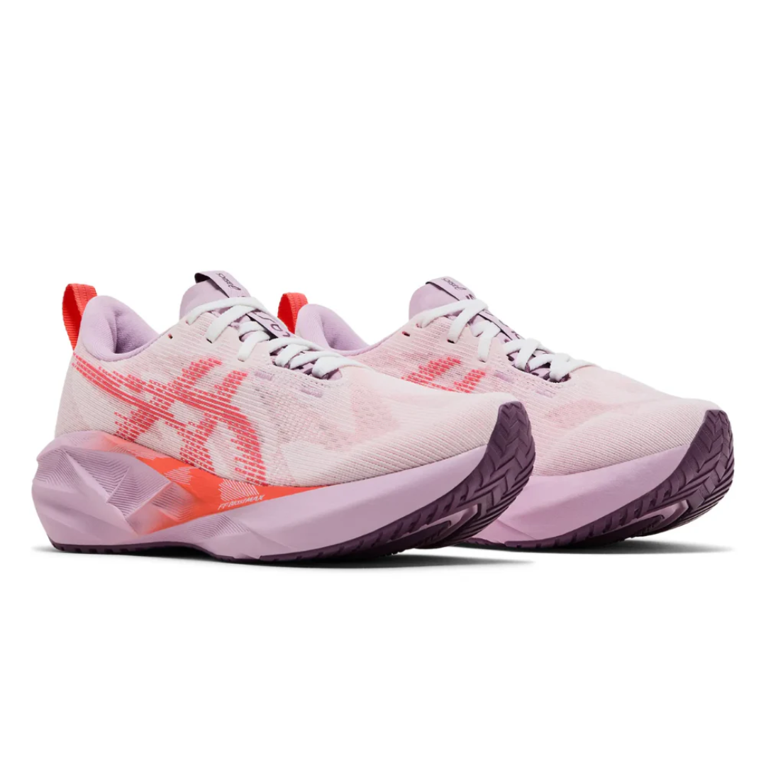 ASICS Novablast 5 Coral Reef running shoes upper detail