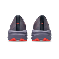 ASICS Novablast 5 Greyish Purple Coral Reef running shoes heel view