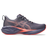 ASICS Novablast 5 Greyish Purple Coral Reef running shoes side profile