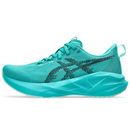 ASICS Novablast 5 Wave Teal Black running shoes on feet Dubai
