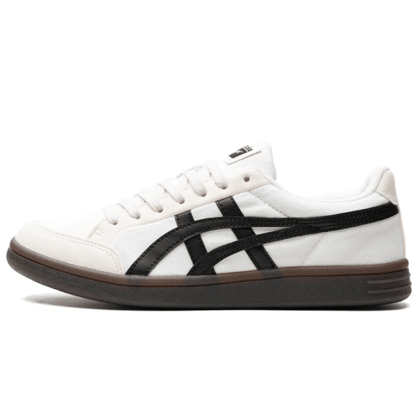 ASICS Onitsuka Tiger Advanti Cream White Black sneakers on feet Dubai