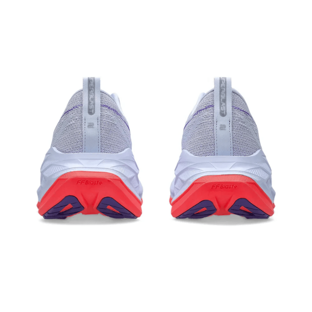 ASICS Superblast 2 Blue Fade Edo Purple sneakers heel view