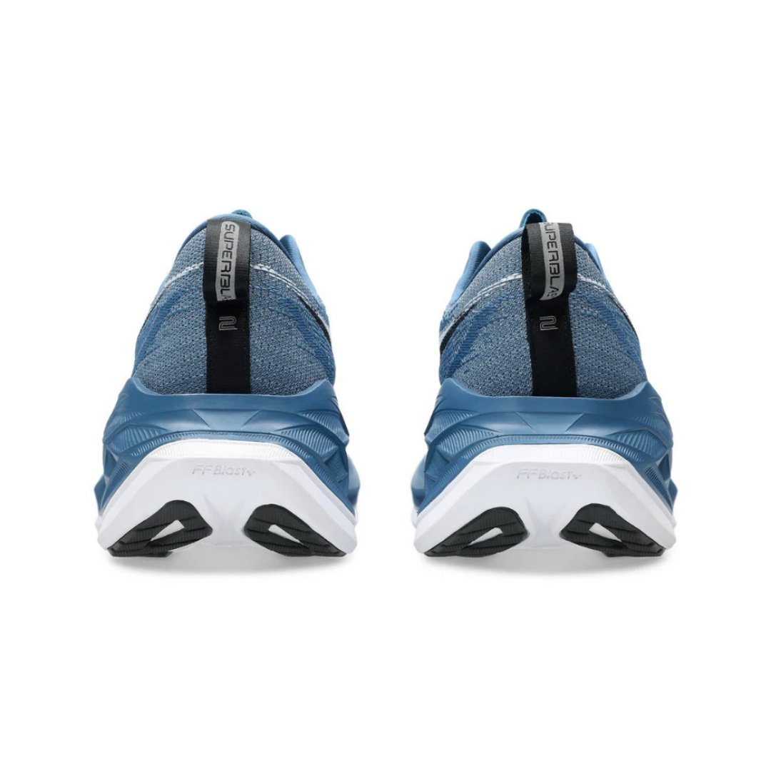 ASICS Superblast 2 Winter Sea White sneakers heel view