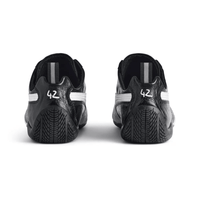 Balenciaga x Puma Speedcat Leather Black White sneakers heel view