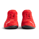 Balenciaga x Puma Speedcat Suede Red White sneakers heel view