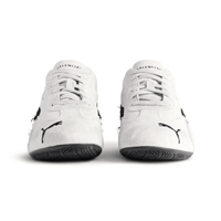 Balenciaga x Puma Speedcat Suede White Black sneakers upper detail
