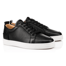 Christian Louboutin Rantulow Grained Calf Leather Black sneakers on feet Dubai