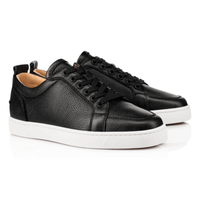 Christian Louboutin Rantulow Grained Calf Leather Black sneakers on feet Dubai