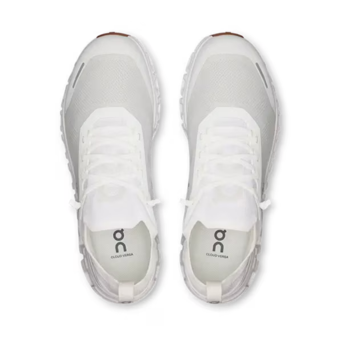 White running shoes with visible brand logo on a white background