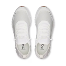 White running shoes with visible brand logo on a white background