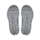 Black rubber sole of a shoe on a white background