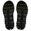 Black sandal sole with brand logo on a white background