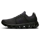Black running shoe on a white background