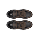 Dior B27 Uptown Low-Top Sneaker Deep Brown Suede Black Smooth on feet Dubai