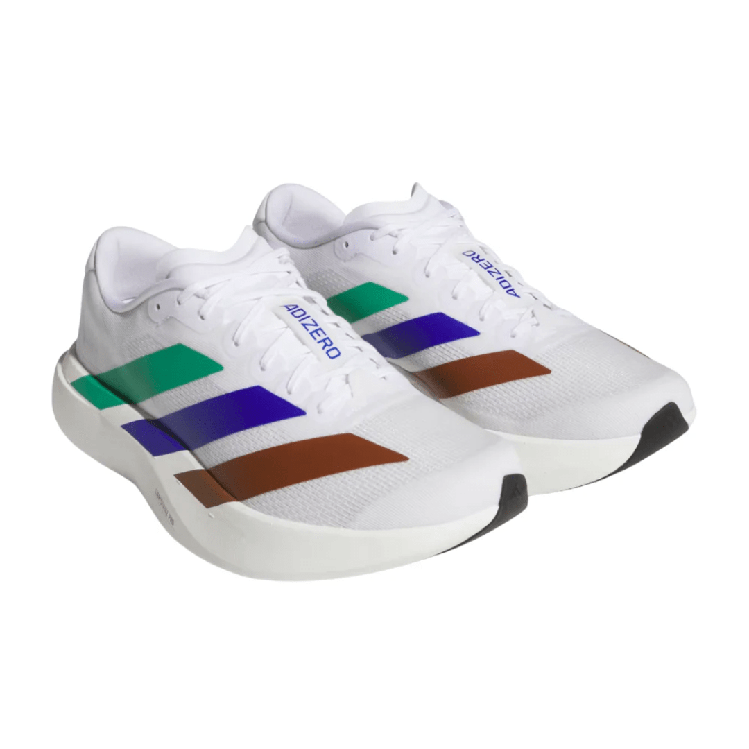 Pharrell x Adidas Adizero Evo SL White sneakers heel view