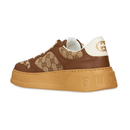 Gucci GG Canvas Leather-Trimmed Sneakers upper detail