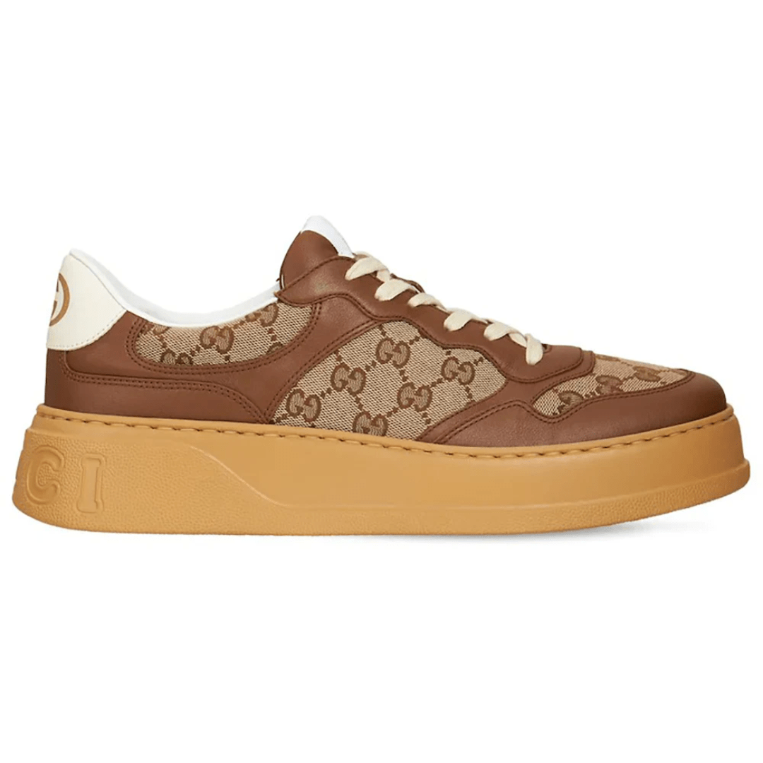 Gucci Gg Canvas leather-trimmed sneakers