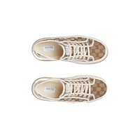 Gucci Men’s Black Beige GG Trainers upper detail