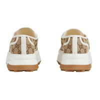 Gucci Men’s Black Beige GG Trainers heel view