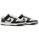 Nike Dunk Low Mini Swoosh Black Total Orange close-up detail