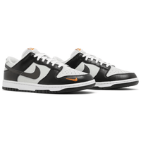 Nike Dunk Low Mini Swoosh Black Total Orange close-up detail