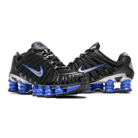 Nike Shox TL Black Racer Blue sneakers heel view
