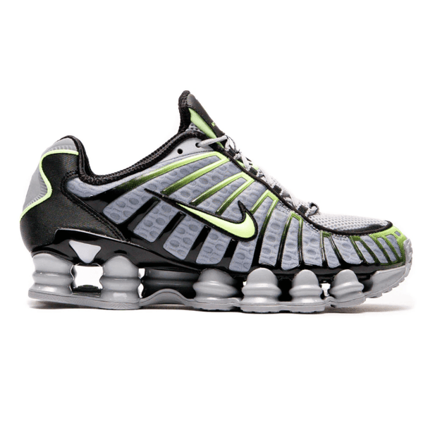 Nike Shox TL Wolf Grey Lime side profile