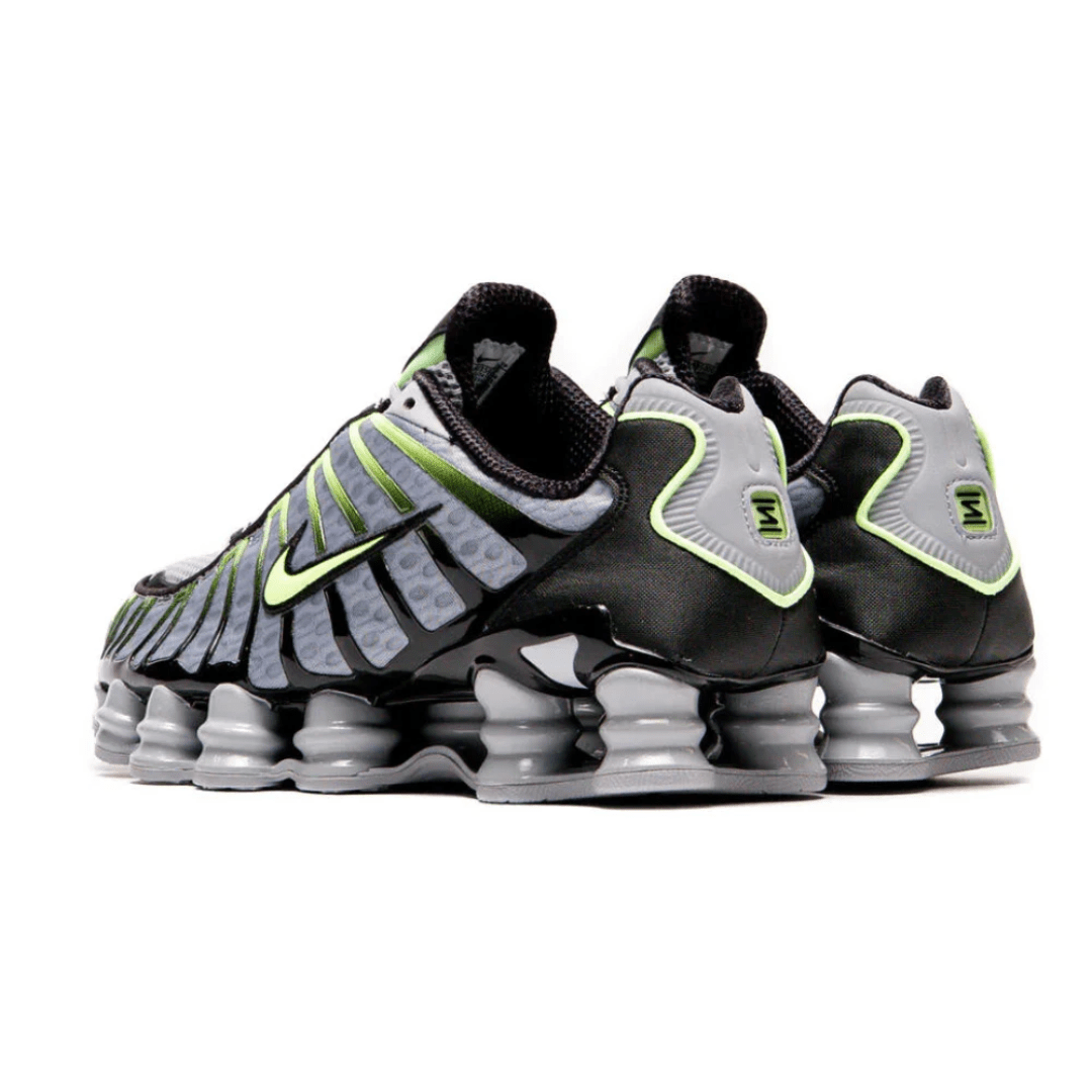 Nike Shox TL Wolf Grey Lime heel view