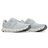 On Cloud 6 Glacier White heel view