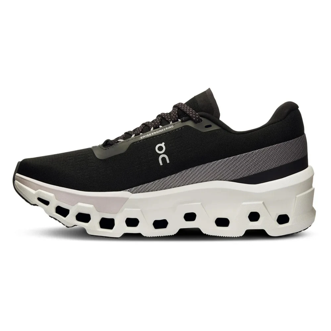 On Running Cloudmonster 2 Black Frost heel view