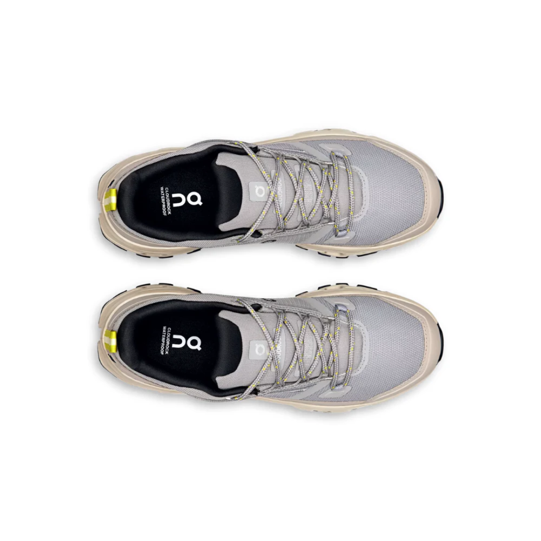 On Cloudrock Low Waterproof 'Alloy Ice' – Heel View