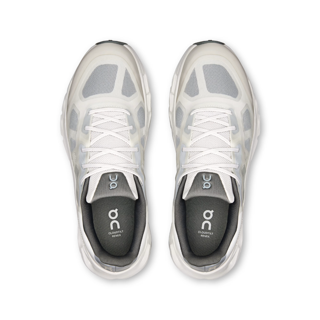 Top profile of On Cloudtilt Remix Alloy Ivory shoes