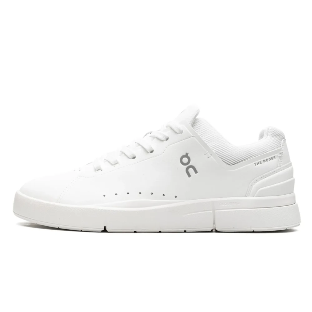 On Running The Roger Advantage 2 White Undyed heel view