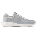 Prada America’s Cup Chunky-Sole Lace-Up Light Grey sneakers side profile