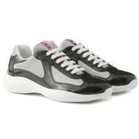 Prada America’s Cup Dark Grey sneakers on feet Dubai